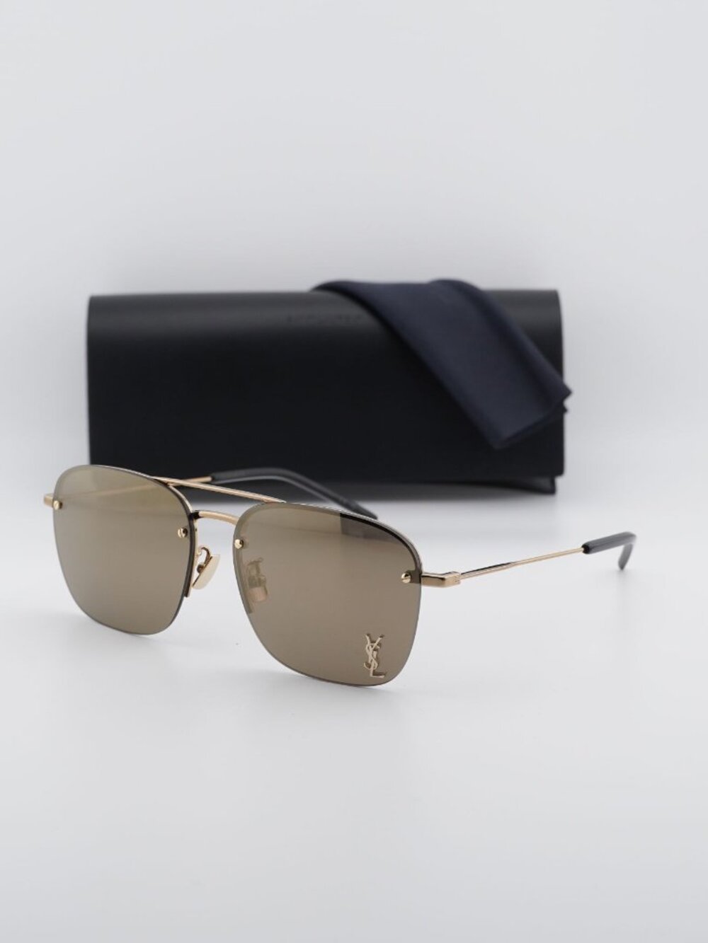 Saint Laurent SL309M 008 Aviator Sunglasses - Bronze\Brown Flash